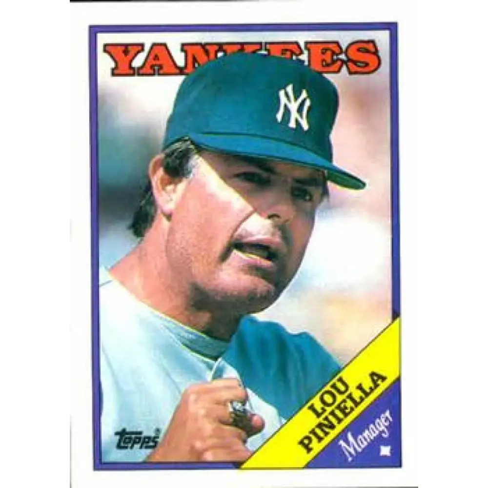 1988 Topps #44 Lou Piniella NM-MT New York Yankees Baseball Card  Image 1