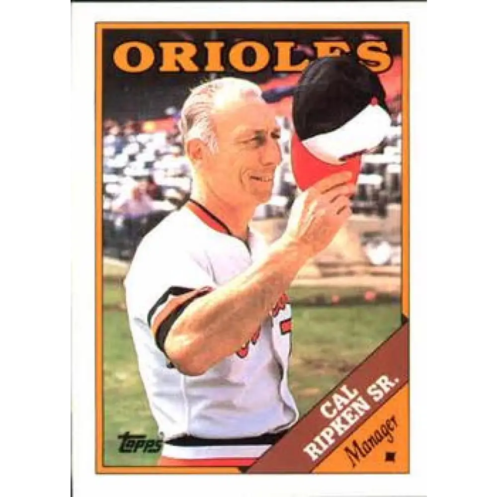 1988 Topps #444 Cal Ripken Sr. NM-MT Baltimore Orioles Baseball Card  Image 1