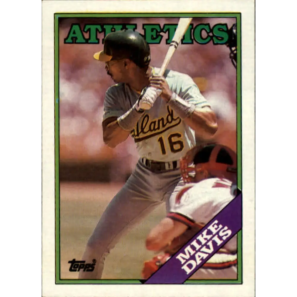 1988 Topps #448 Mike Davis NM-MT Oakland Athletics Baseball Card  Image 1