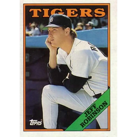 1988 Topps #449 Jeff Robinson NM-MT Detroit Tigers Baseball Card  Image 1