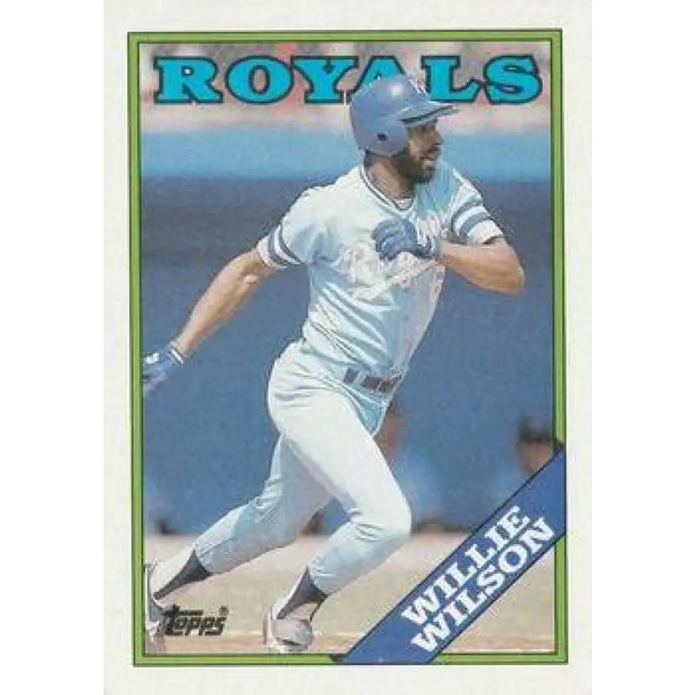 1988 Topps #452 Willie Wilson NM-MT Kansas City Royals Baseball Card  Image 1