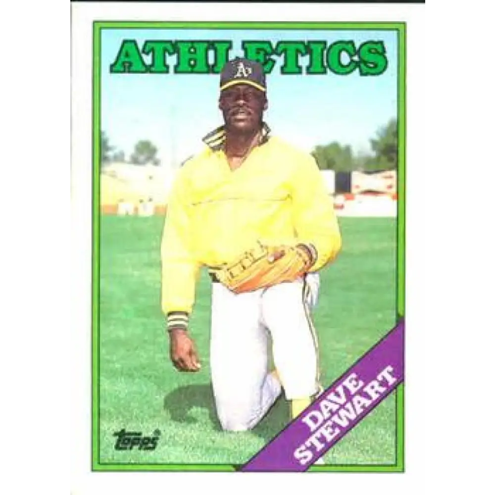 1988 Topps #476 Dave Stewart NM-MT Oakland Athletics Baseball Card  Image 1