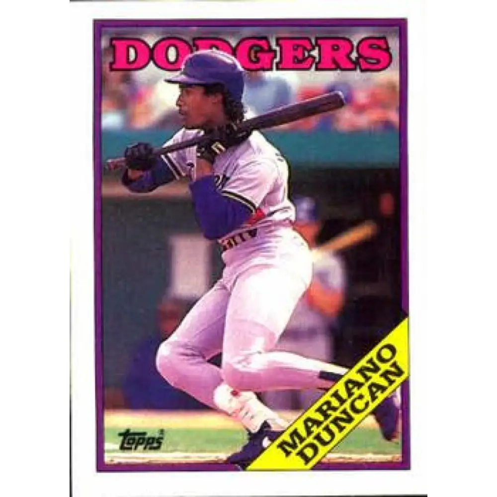 1988 Topps #481 Mariano Duncan NM-MT Los Angeles Dodgers Baseball Card  Image 1