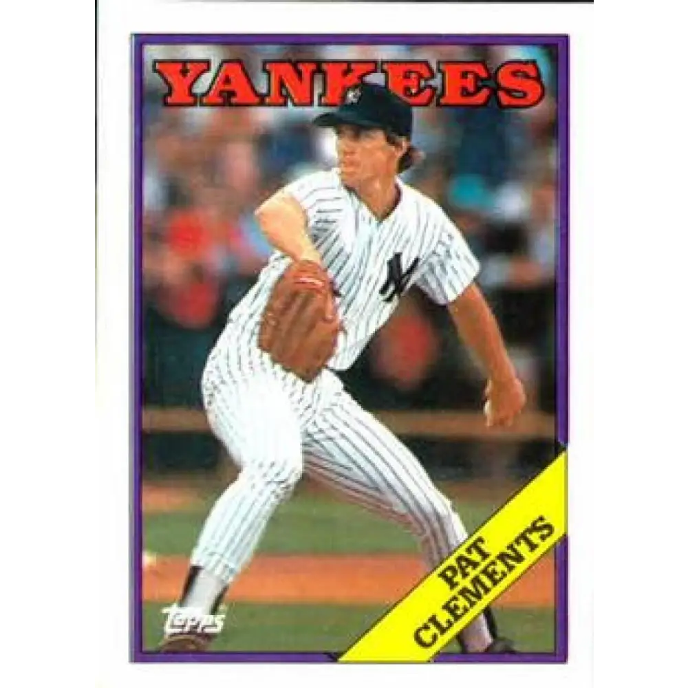 1988 Topps #484 Pat Clements NM-MT New York Yankees Baseball Card  Image 1