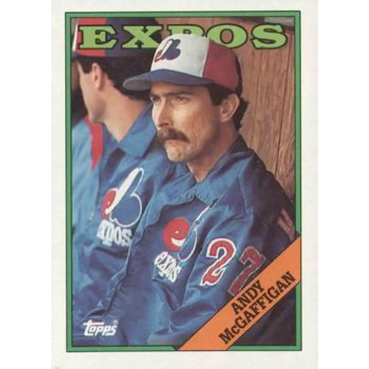 1988 Topps #488 Andy McGaffigan NM-MT Montreal Expos Baseball Card  Image 1