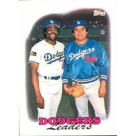 1988 Topps #489 Pedro Guerrero/Fernando Valenzuela NM-MT Los Angeles Dodgers Baseball Card  Image 1