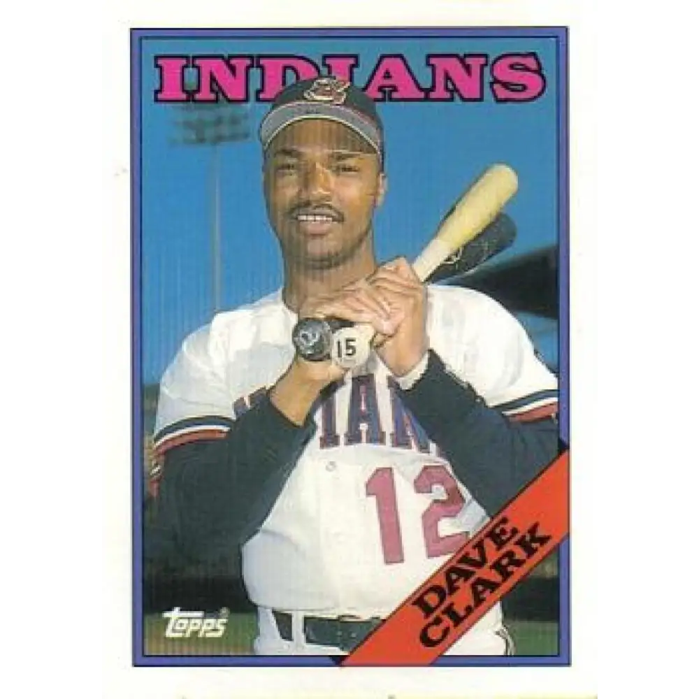 1988 Topps #49 Dave Clark NM-MT Cleveland Indians Baseball Card  Image 1