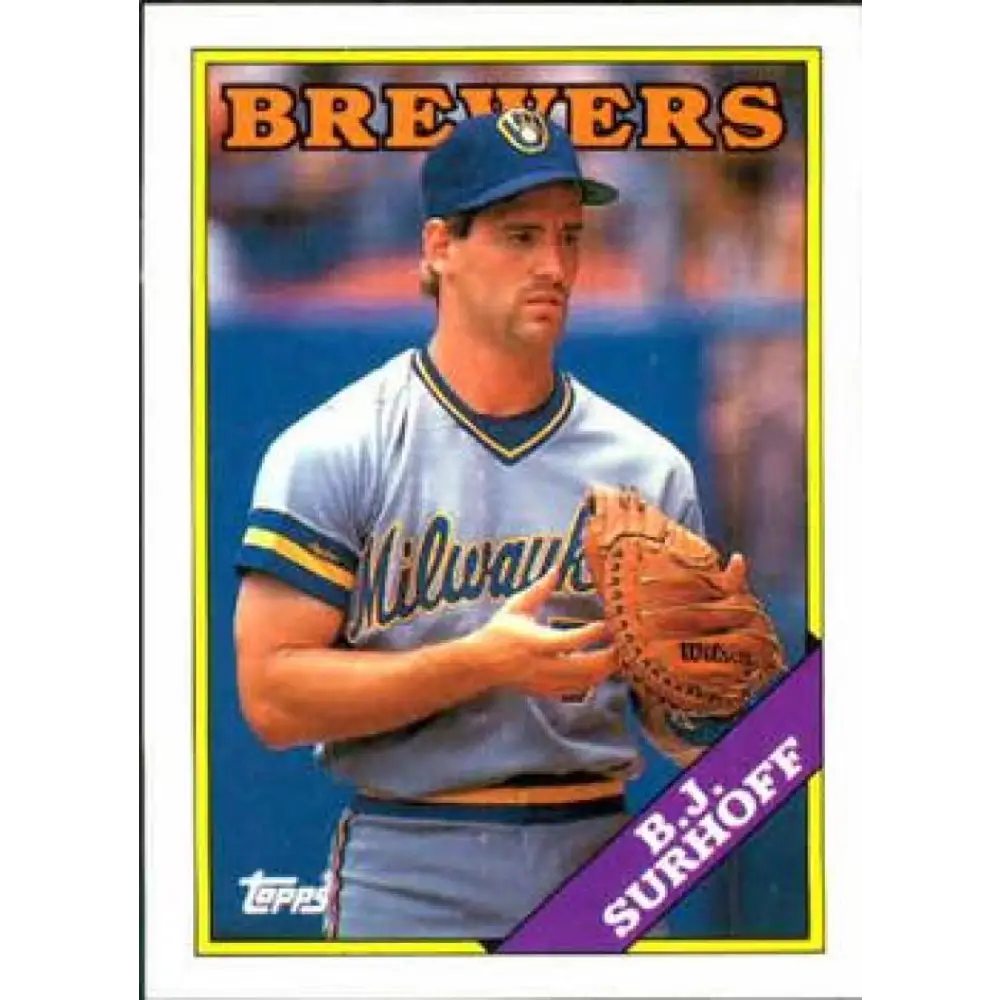 1988 Topps #491 B.J. Surhoff NM-MT Milwaukee Brewers Baseball Card  Image 1