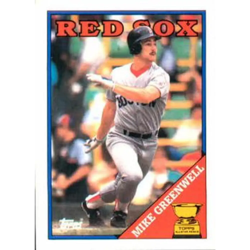 1988 Topps #493 Mike Greenwell NM-MT Boston Red Sox Baseball Card  Image 1