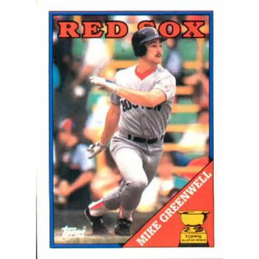 1988 Topps #493 Mike Greenwell NM-MT Boston Red Sox Baseball Card  Image 1