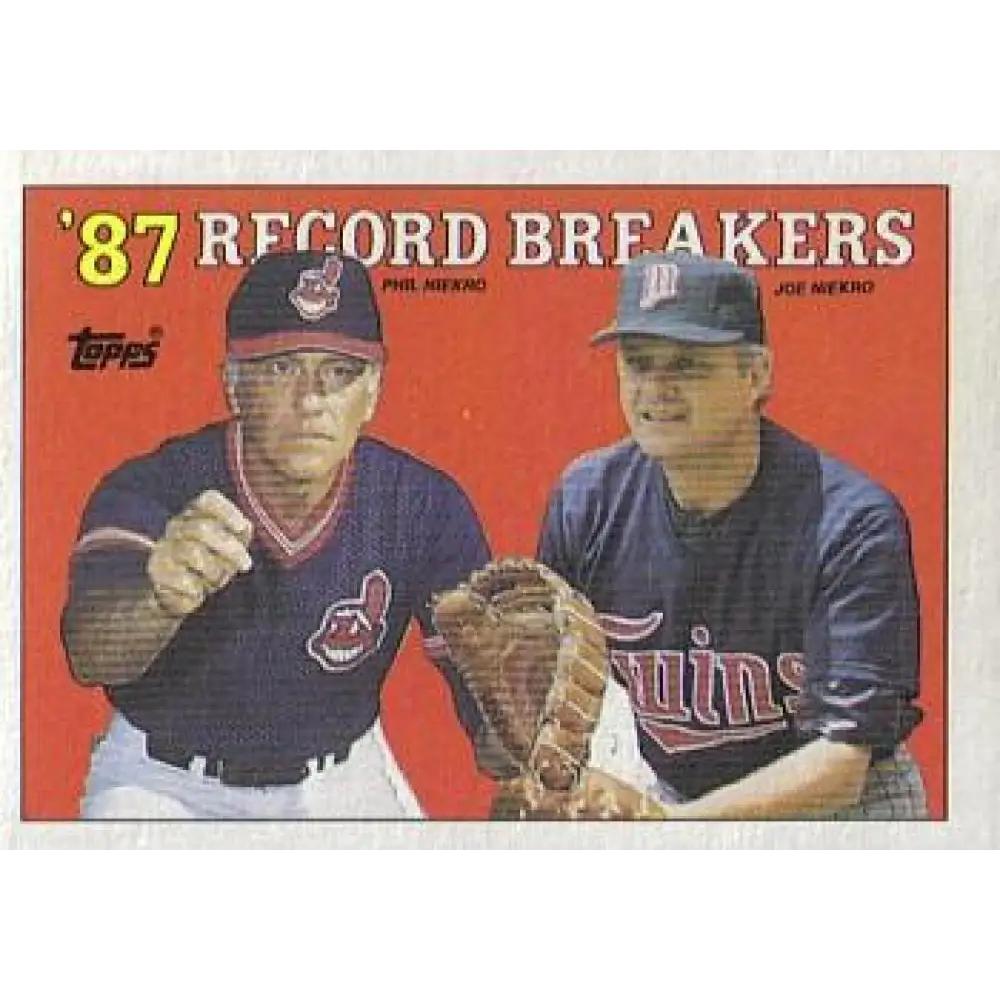1988 Topps #5 Phil Niekro/Joe Niekro NM-MT Cleveland Indians/Minnesota Twins Baseball Card  Image 1