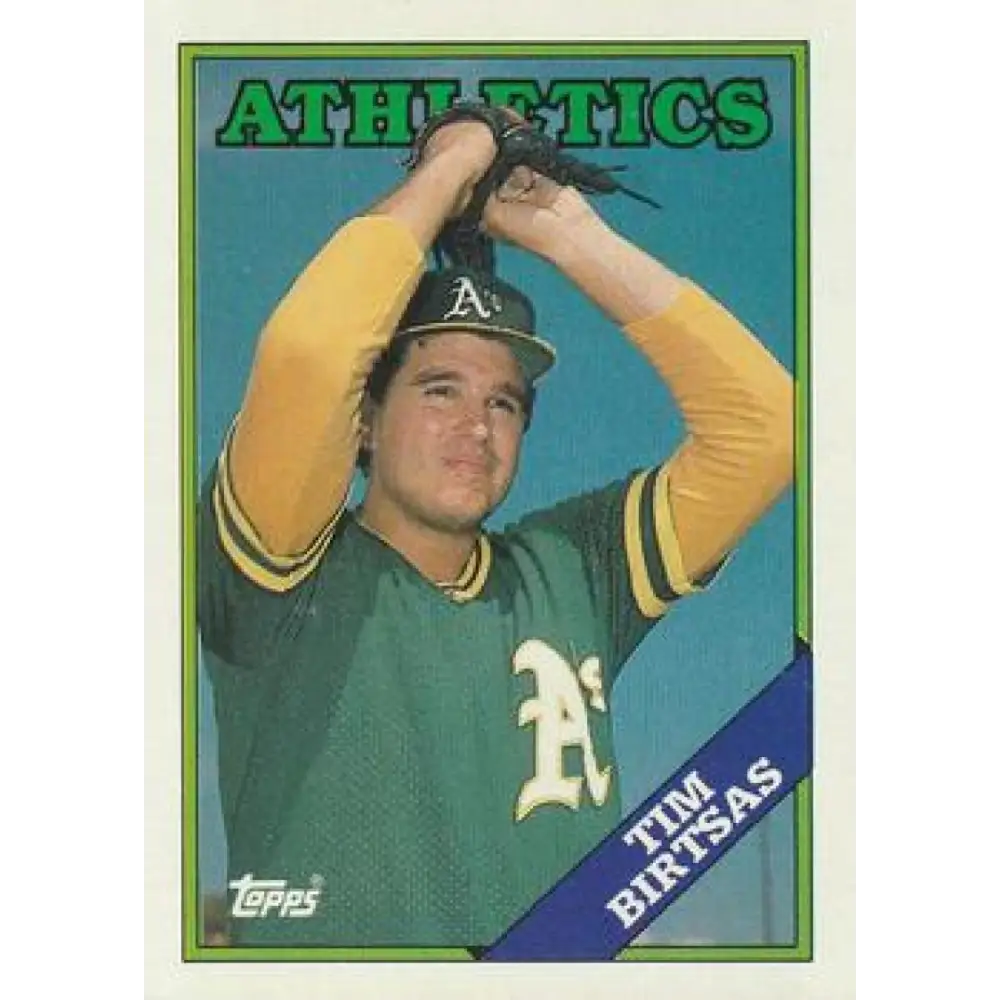 1988 Topps #501 Tim Birtsas NM-MT Oakland Athletics Baseball Card  Image 1