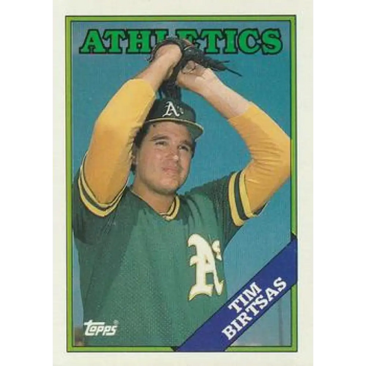 1988 Topps #501 Tim Birtsas NM-MT Oakland Athletics Baseball Card  Image 1