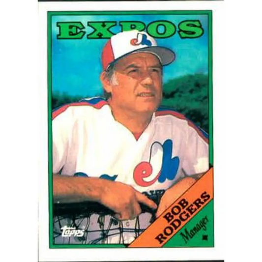 1988 Topps #504 Bob Rodgers NM-MT Montreal Expos Baseball Card  Image 1