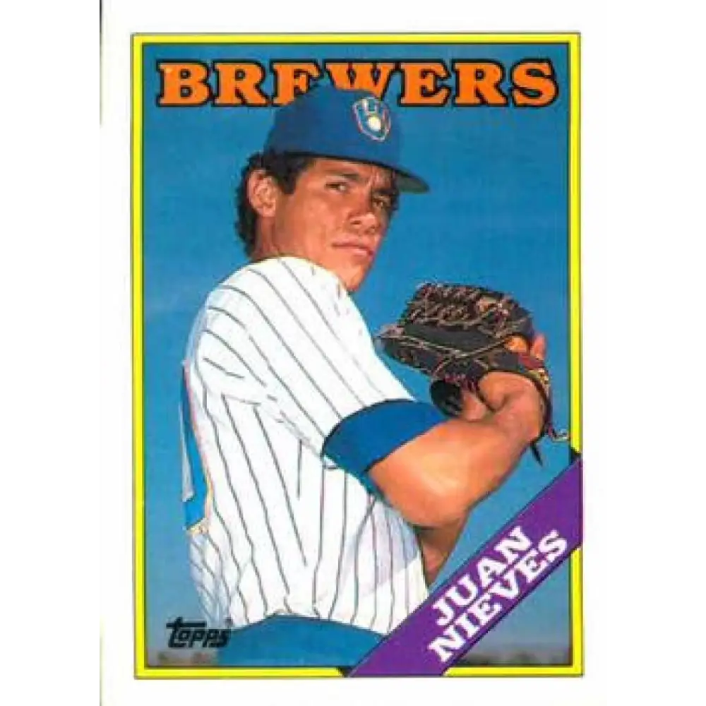 1988 Topps #515 Juan Nieves NM-MT Milwaukee Brewers Baseball Card  Image 1