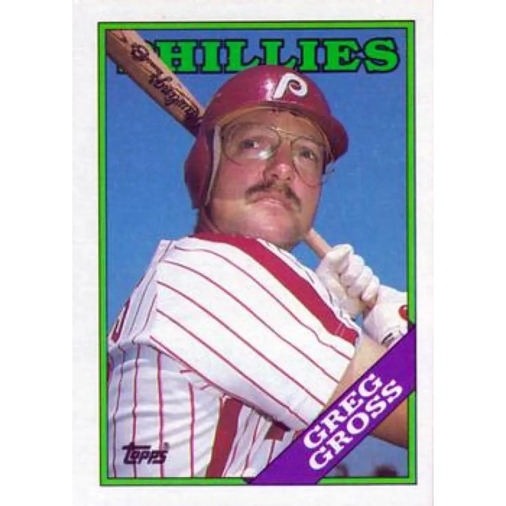 1988 Topps #518 Greg Gross NM-MT Philadelphia Phillies Baseball Card  Image 1
