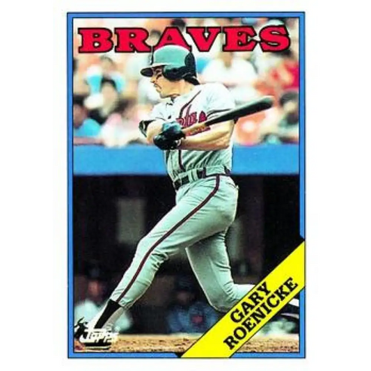 1988 Topps #523 Gary Roenicke NM-MT Atlanta Braves Baseball Card  Image 1