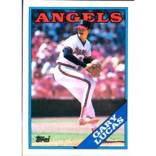 1988 Topps #524 Gary Lucas NM-MT California Angels Baseball Card  Image 1