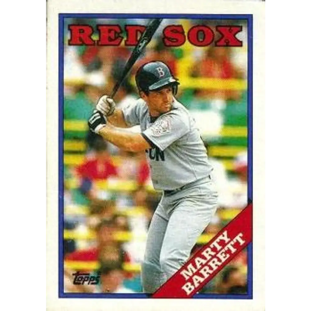 1988 Topps #525 Marty Barrett NM-MT Boston Red Sox Baseball Card  Image 1