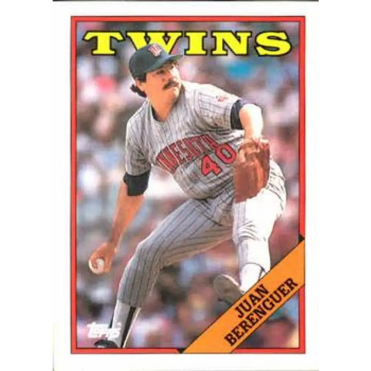 1988 Topps #526 Juan Berenguer NM-MT Minnesota Twins Baseball Card  Image 1