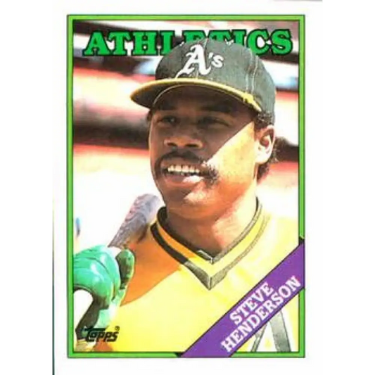 1988 Topps #527 Steve Henderson NM-MT Oakland Athletics Baseball Card  Image 1