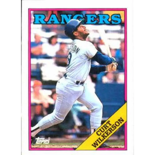1988 Topps #53 Curtis Wilkerson NM-MT Texas Rangers Baseball Card  Image 1