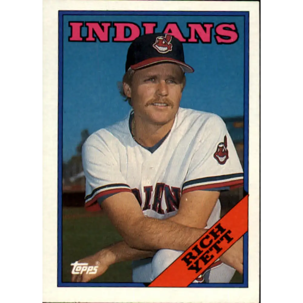 1988 Topps #531 Rich Yett NM-MT Cleveland Indians Baseball Card  Image 1