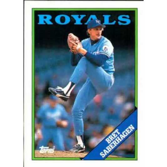 1988 Topps #540 Bret Saberhagen NM-MT Kansas City Royals Baseball Card  Image 1