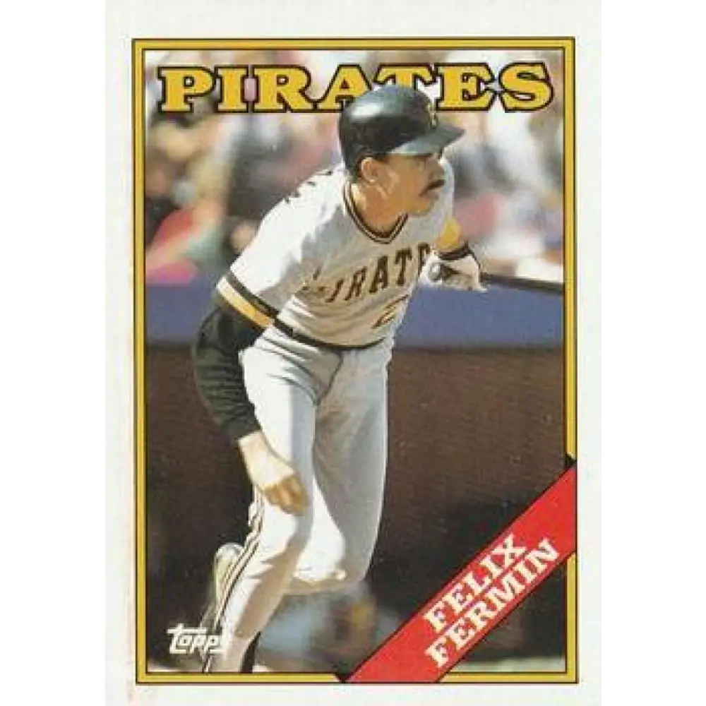 1988 Topps #547 Felix Fermin NM-MT Pittsburgh Pirates Baseball Card  Image 1
