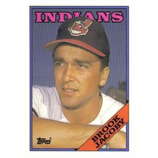 1988 Topps #555 Brook Jacoby NM-MT Cleveland Indians Baseball Card  Image 1