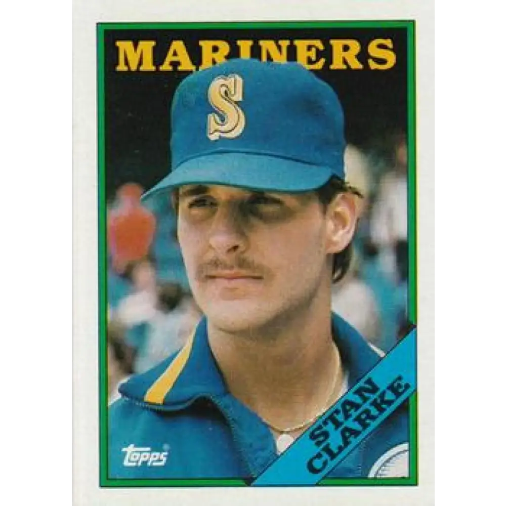 1988 Topps #556 Stan Clarke NM-MT RC Rookie Seattle Mariners Baseball Card  Image 1