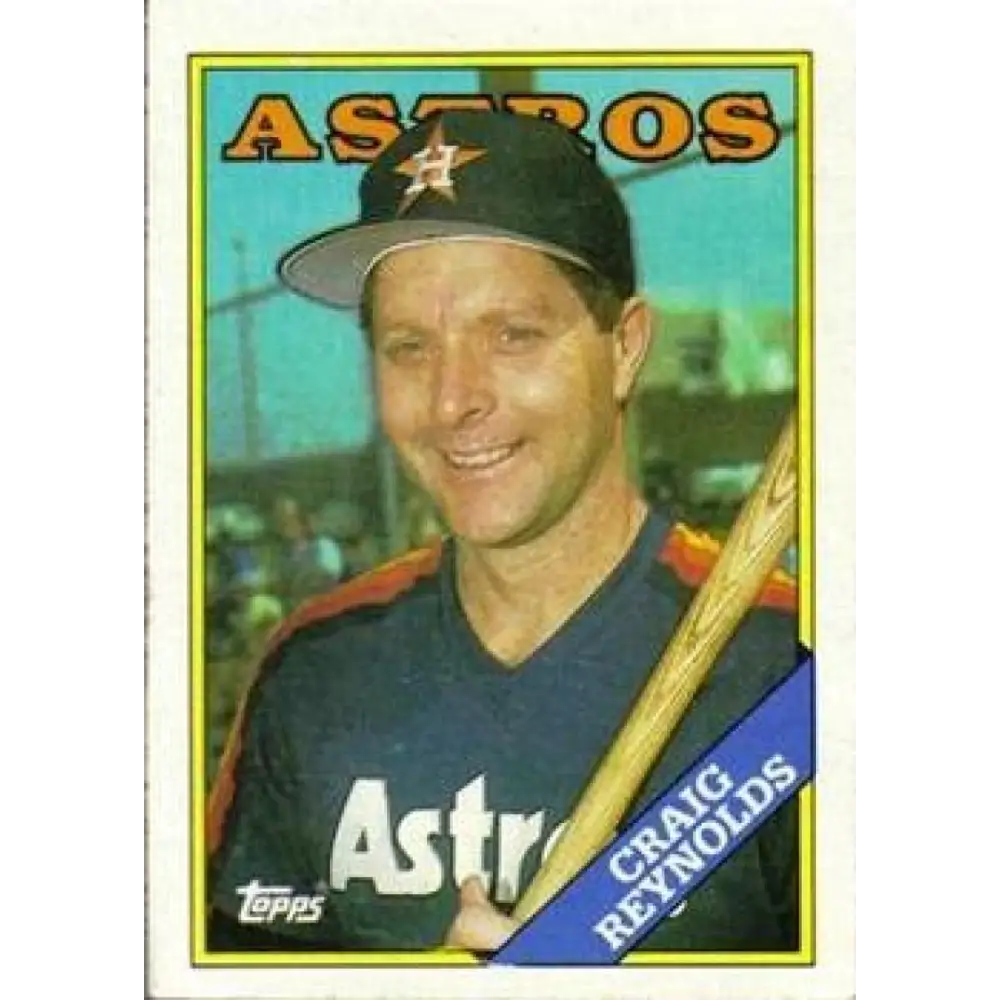 1988 Topps #557 Craig Reynolds NM-MT Houston Astros Baseball Card  Image 1