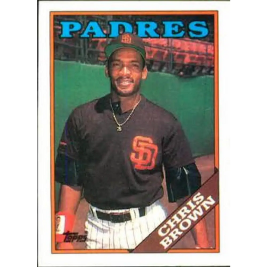 1988 Topps #568 Chris Brown NM-MT San Diego Padres Baseball Card  Image 1