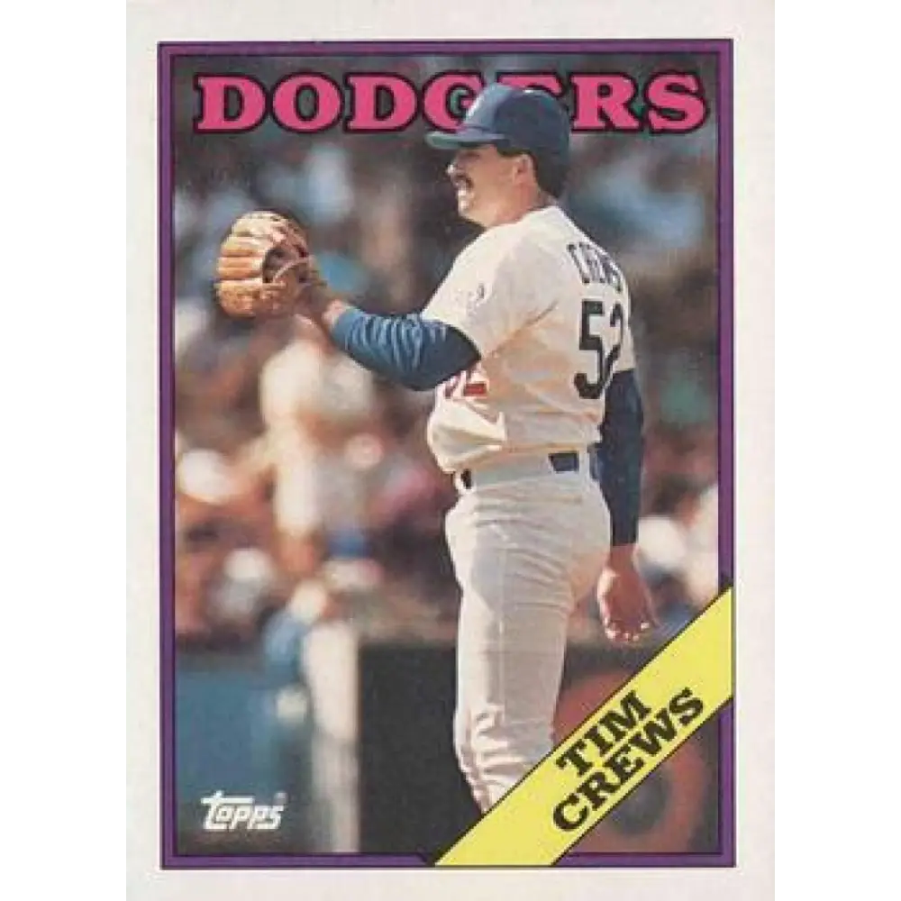 1988 Topps #57 Tim Crews NM-MT RC Rookie Los Angeles Dodgers Baseball Card  Image 1