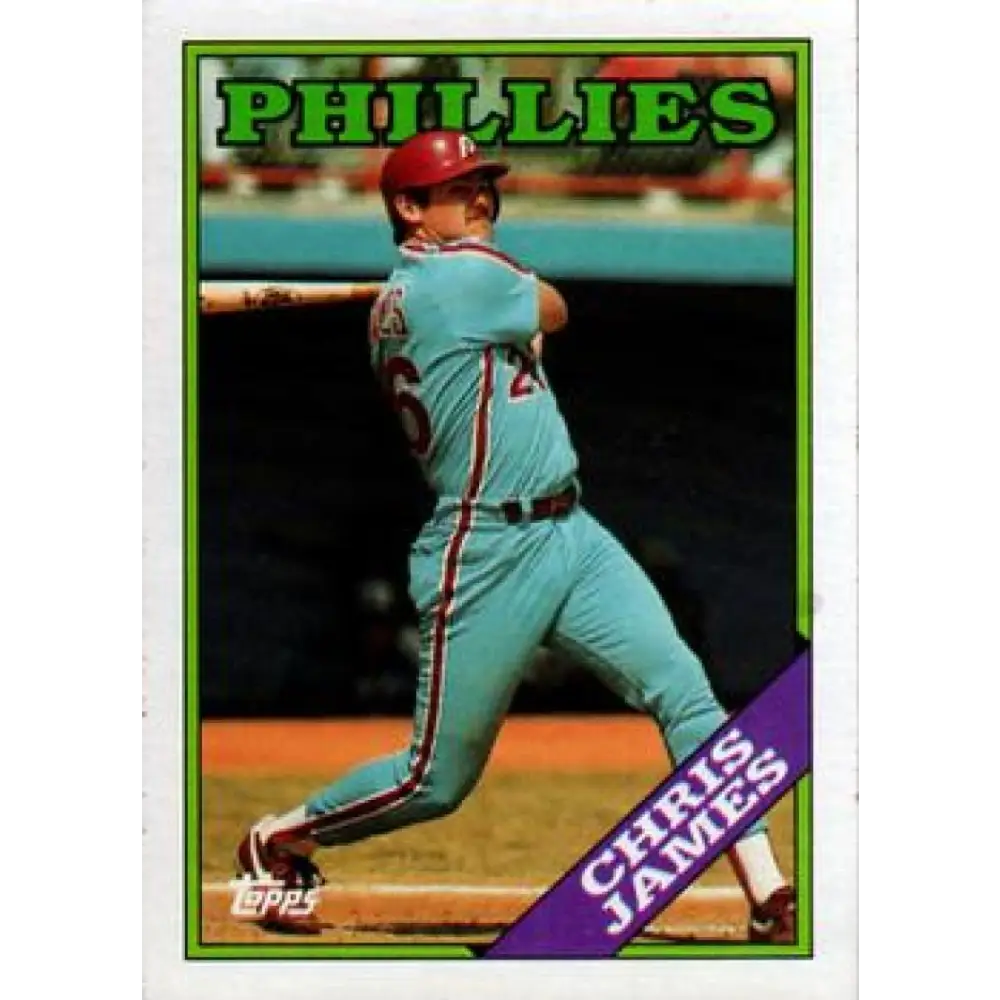 1988 Topps #572 Chris James NM-MT Philadelphia Phillies Baseball Card  Image 1