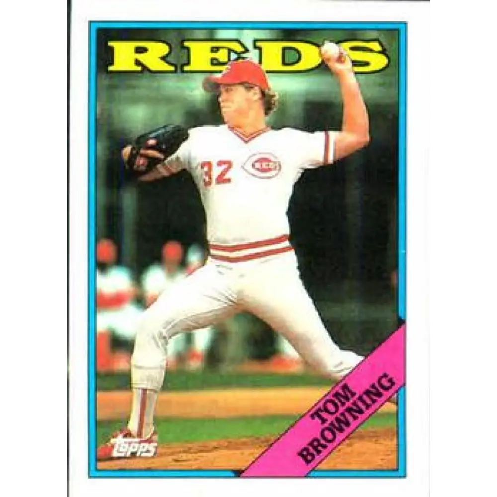 1988 Topps #577 Tom Browning NM-MT Cincinnati Reds Baseball Card  Image 1