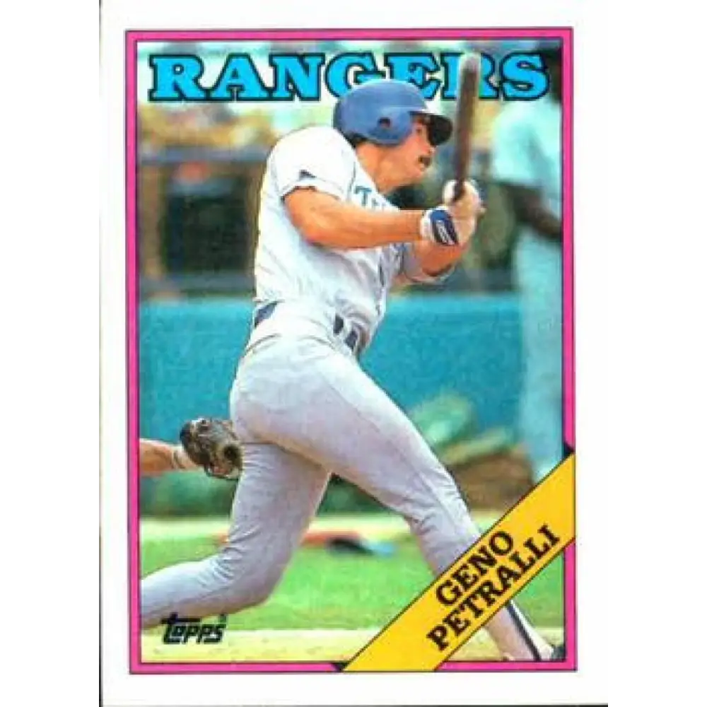 1988 Topps #589 Geno Petralli NM-MT Texas Rangers Baseball Card  Image 1