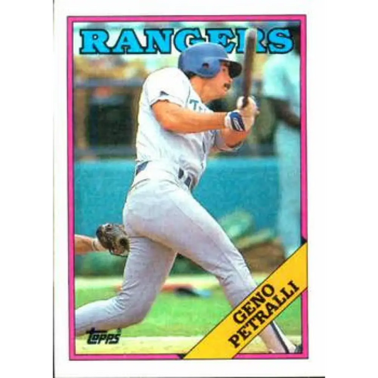 1988 Topps #589 Geno Petralli NM-MT Texas Rangers Baseball Card  Image 1