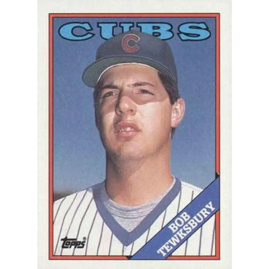 1988 Topps #593 Bob Tewksbury NM-MT Chicago Cubs Baseball Card  Image 1