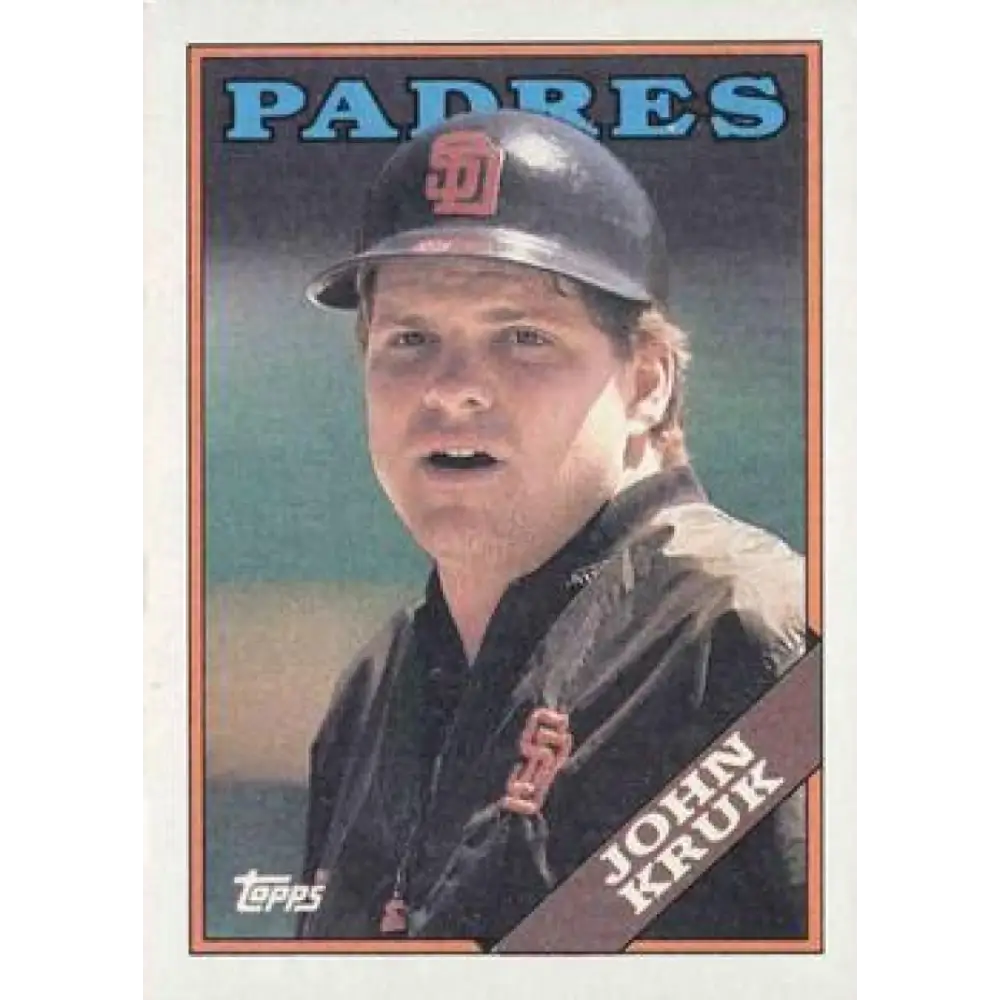 1988 Topps #596 John Kruk NM-MT San Diego Padres Baseball Card  Image 1
