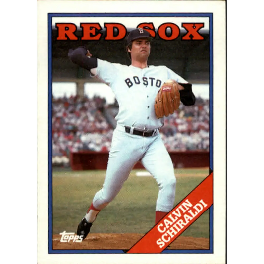 1988 Topps #599 Calvin Schiraldi NM-MT Boston Red Sox Baseball Card  Image 1