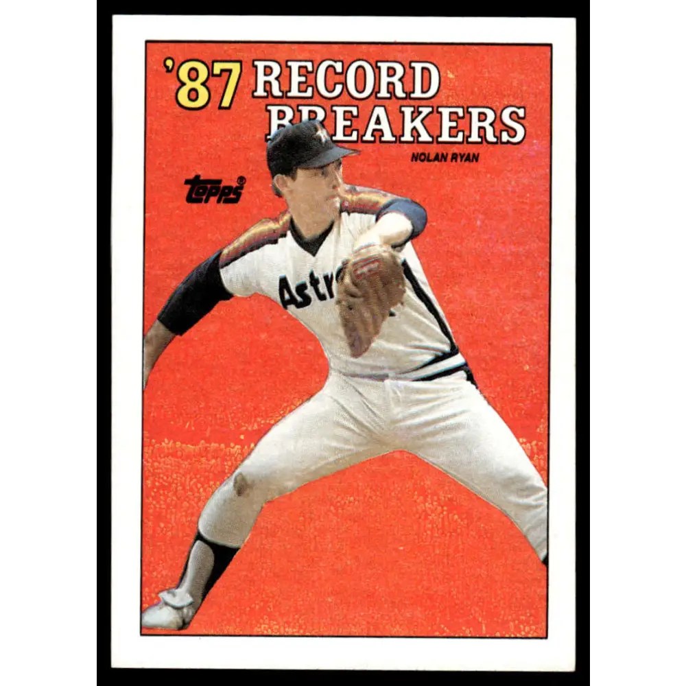 1988 Topps #6 Nolan Ryan EX/NM Houston Astros Baseball Card Image 1