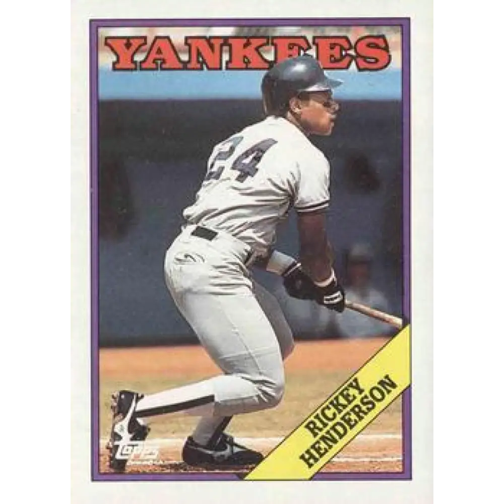 1988 Topps #60 Rickey Henderson NM-MT New York Yankees Baseball Card  Image 1