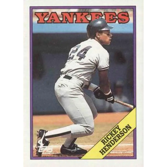 1988 Topps #60 Rickey Henderson NM-MT New York Yankees Baseball Card  Image 1