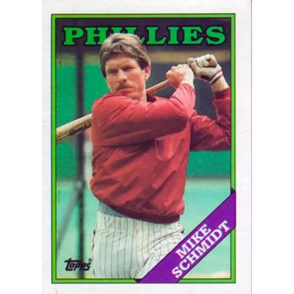 1988 Topps #600 Mike Schmidt NM-MT Philadelphia Phillies Baseball Card  Image 1