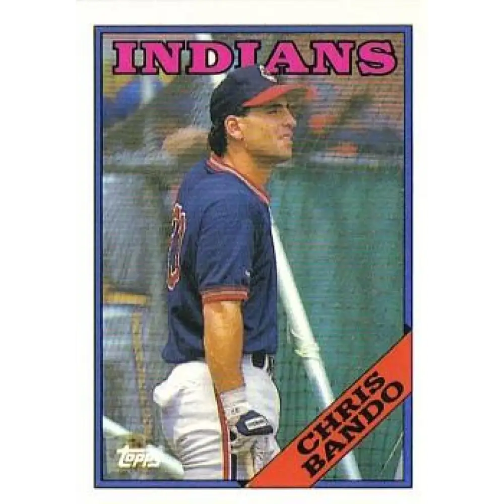 1988 Topps #604 Chris Bando NM-MT Cleveland Indians Baseball Card  Image 1