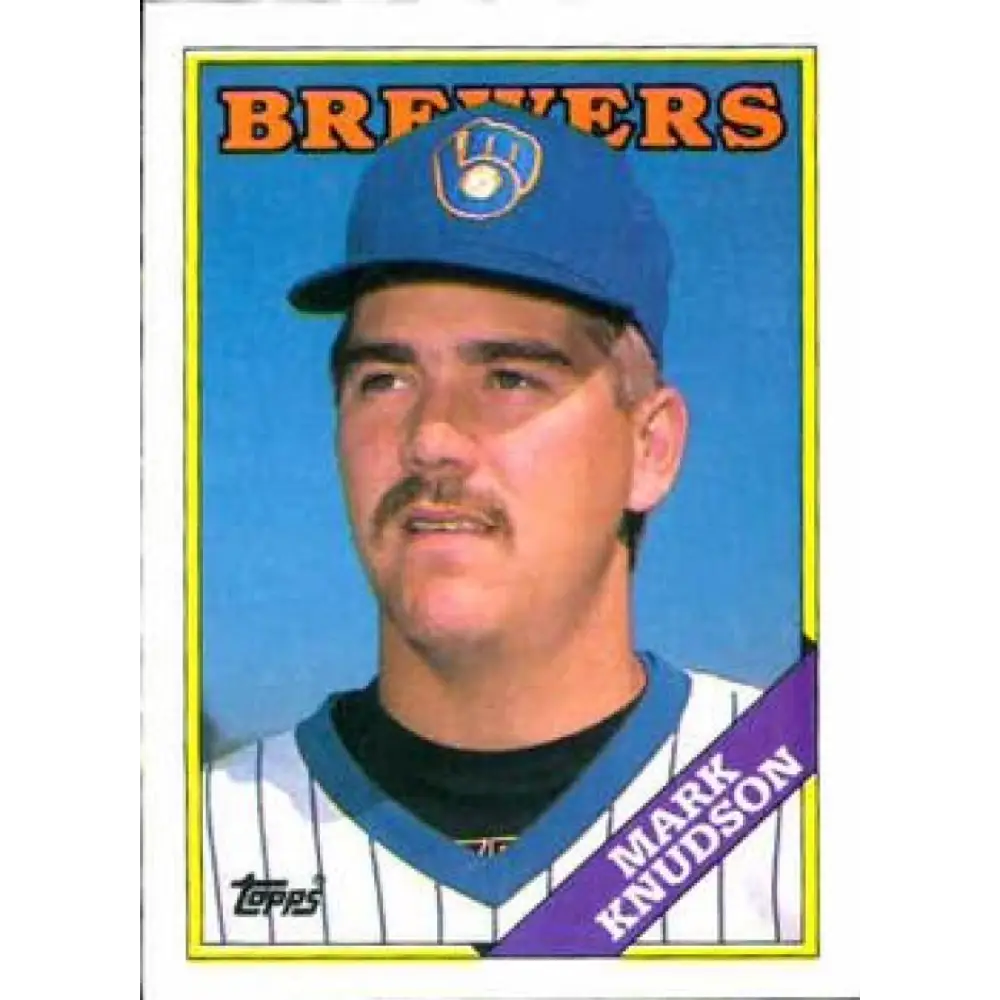 1988 Topps #61 Mark Knudson NM-MT RC Rookie Milwaukee Brewers Baseball Card  Image 1
