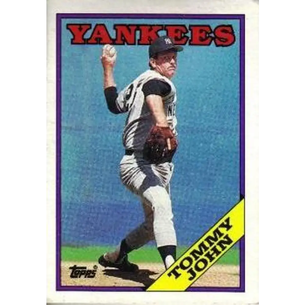 1988 Topps #611 Tommy John NM-MT New York Yankees Baseball Card  Image 1