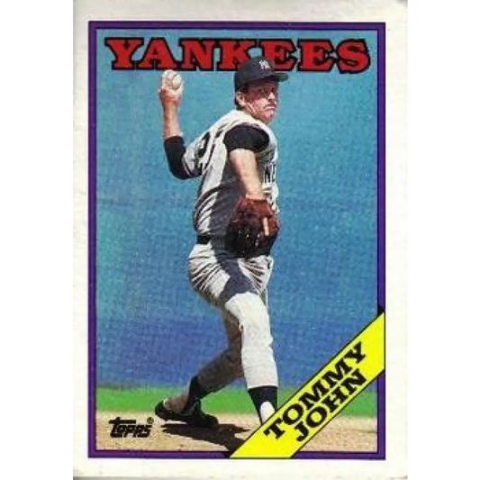 1988 Topps #611 Tommy John NM-MT New York Yankees Baseball Card  Image 1