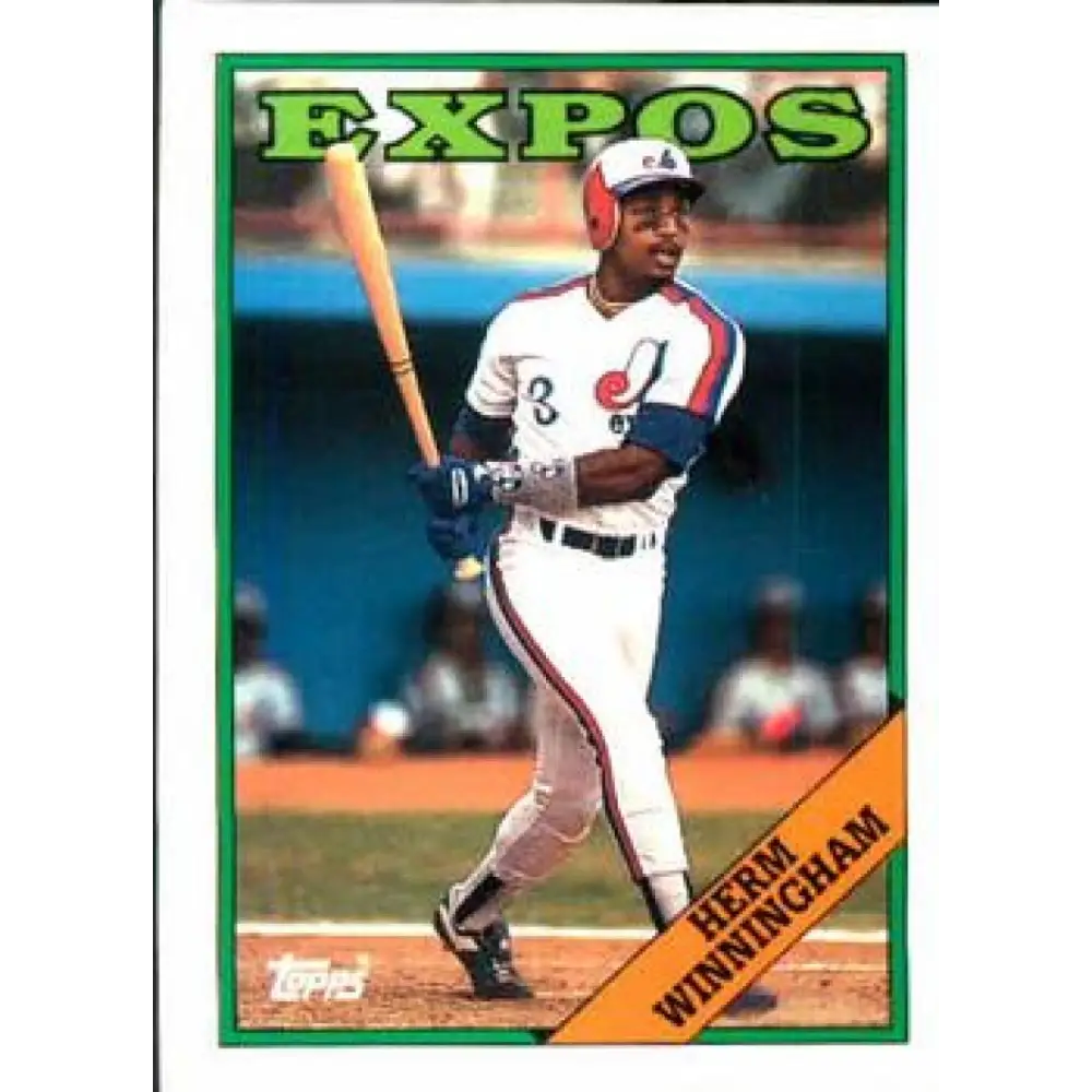1988 Topps #614 Herm Winningham NM-MT Montreal Expos Baseball Card  Image 1